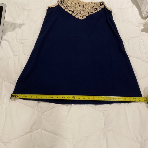 Lilly Pulitzer Nala Dress Size 4 Navy Gold - Picture 8 of 9